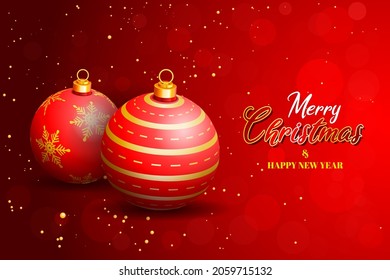 christmas balls vector background. 3d christmas balls vector illustration