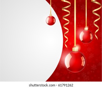 Christmas balls vector background. Eps 10