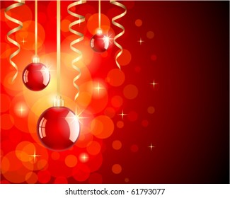 Christmas balls vector background. Eps 10