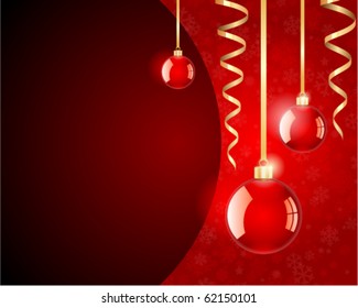 fondo vectorial de bolas de Navidad. Eps 10