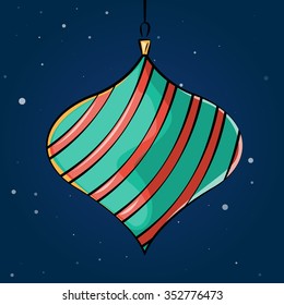 Christmas balls, vector Christmas card
