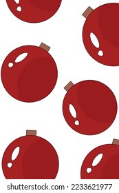 Christmas balls vector card New Year