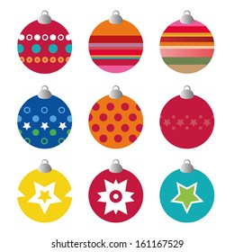 Christmas balls. Christmas vector decorations,