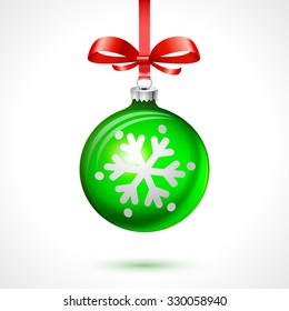 Christmas balls  vector holiday background ribbon new celebration christmas snowflake art