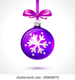 Christmas balls  vector holiday background ribbon new celebration christmas snowflake art