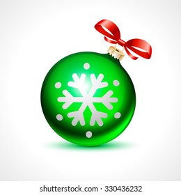 Christmas balls  vector holiday background ribbon new celebration christmas snowflake art