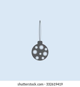 Christmas balls vector icon