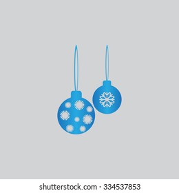 Christmas balls vector icon