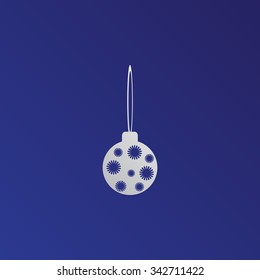 Christmas balls vector icon