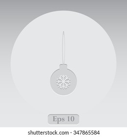 Christmas balls vector icon