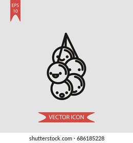 Christmas balls vector icon, illustration symbol
