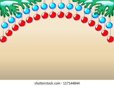 Christmas balls, vector illustration