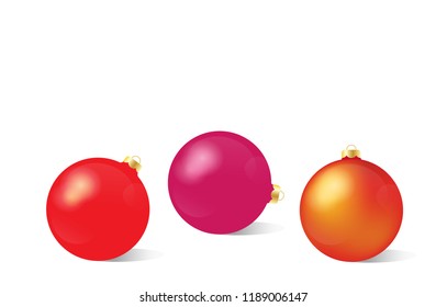 Christmas Balls, Vector illustration