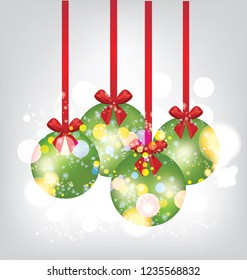 Christmas balls. Vector illustration.