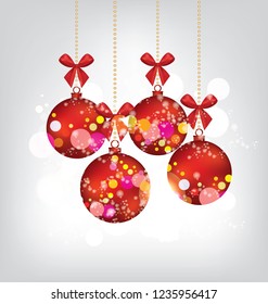 Christmas balls. Vector illustration.