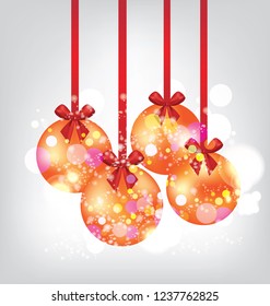 Christmas balls. Vector illustration.