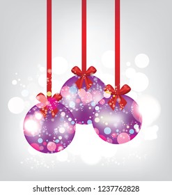 Christmas balls. Vector illustration.