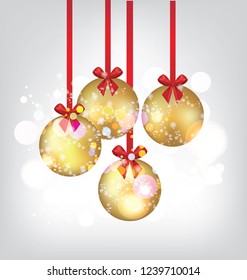 Christmas balls. Vector illustration.
