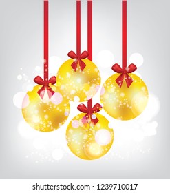 Christmas balls. Vector illustration.