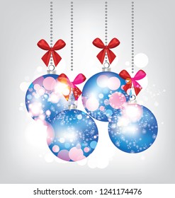 Christmas balls. Vector illustration.