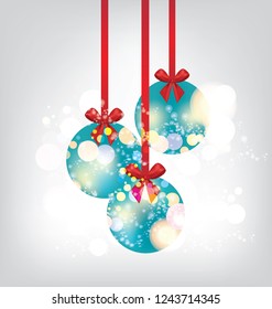 Christmas balls. Vector illustration.