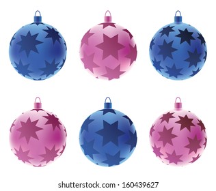 Christmas balls vector illustration.