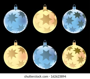 Christmas balls vector illustration.