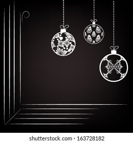 christmas balls, vector illustration