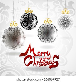 Christmas balls vector illustration