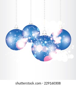 Christmas balls. Vector illustration.