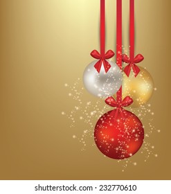 Christmas balls. Vector illustration.