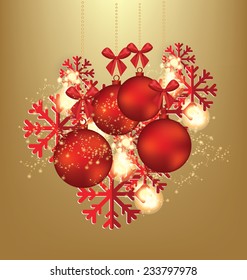 Christmas balls. Vector illustration.