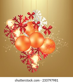 Christmas balls. Vector illustration.