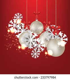 Christmas balls. Vector illustration.