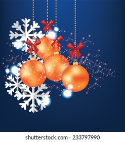 Christmas balls. Vector illustration.