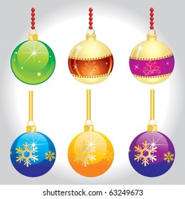 christmas balls vector illustration