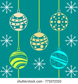 Christmas balls. Vector illustration.