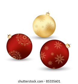 Bolas de Navidad. Ilustración vectorial.