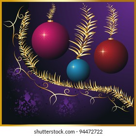 christmas balls, vector illustration
