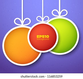 Christmas balls. Vector illustration for your design.