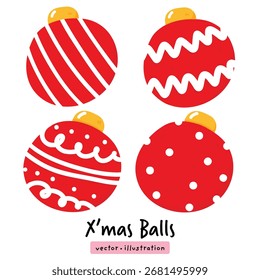 Christmas Balls winter decoration vector illustration