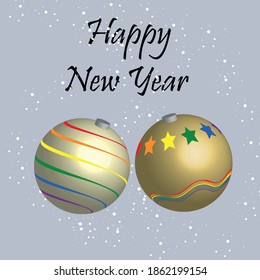 Christmas Balls for Young Couples in Love LGTB