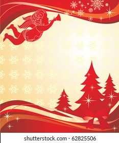 Christmas banner with angel