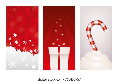 Christmas banner background set. Size 400x800. Vector design. 
