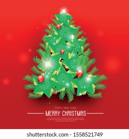 Christmas banner. Background Xmas design of sparkling lights garland, with realistic gifts box, black snowflake and glitter gold confetti. Horizontal christmas poster, greeting cards, headers, website
