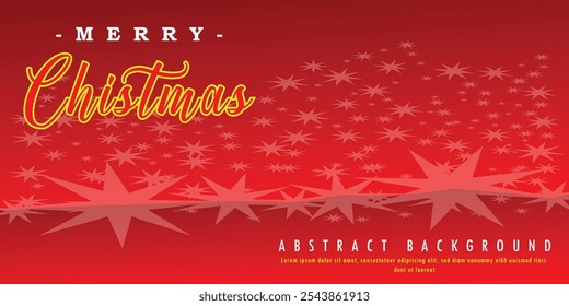 Natal banner fundo X-mas design em vermelho com início de ouro, estrelas de Natal de ouro realista, cartaz de Natal horizontal e cartaz de ano novo para o site