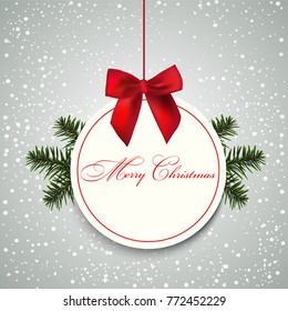 Christmas banner ball vector