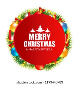 Christmas banner with Balls.