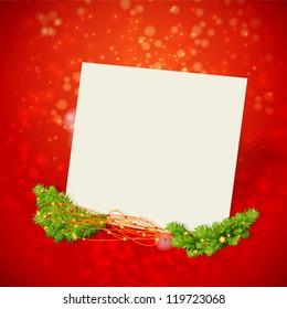 Christmas Banner with baubles and christmas tree