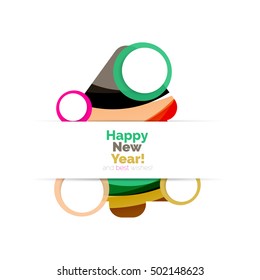Christmas banner with baubles. Vector geometric banner